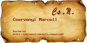 Cservenyi Marcell névjegykártya